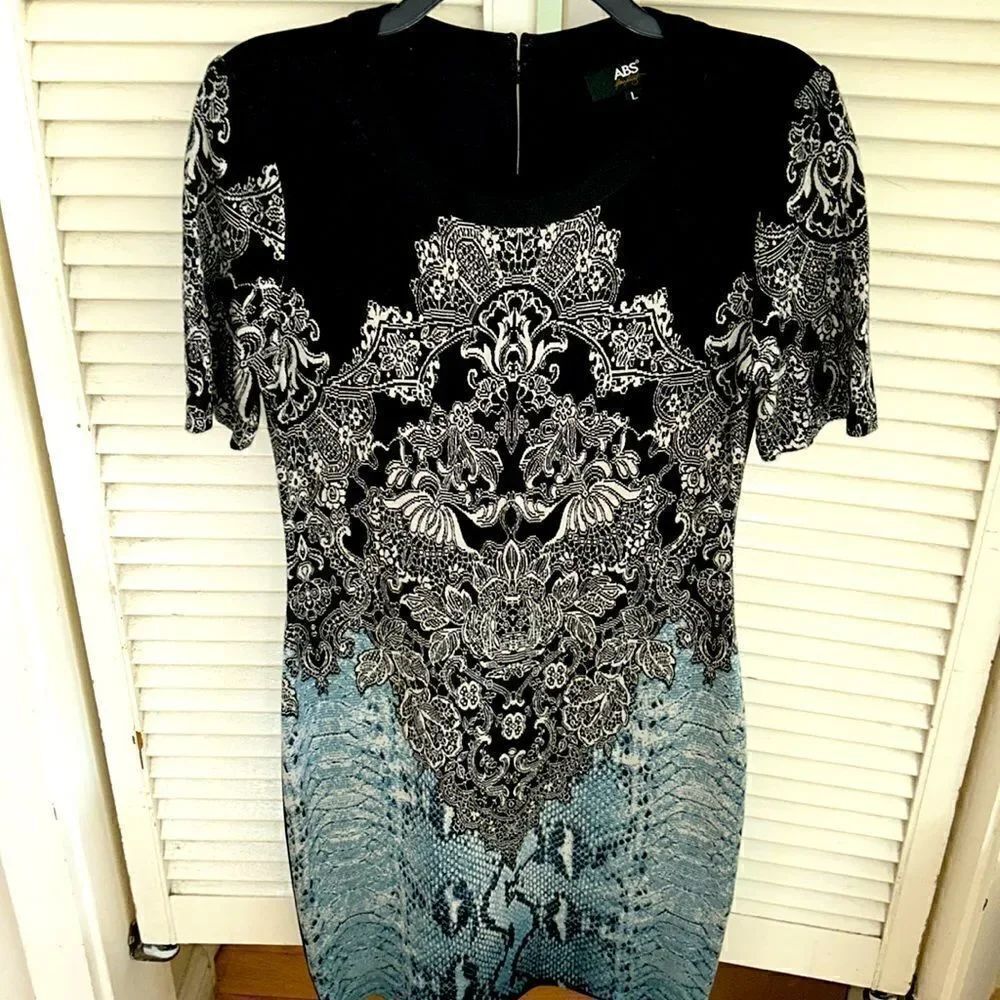 ABS’ SOFT STRETCH🐰 Knit 🧶 Animal 🦒 print Dress 👗 Fabulously Comfortable!